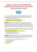 NSG6440 FINAL EXAM PREDICTOR CORRECT QUESTIONS WITH ANSWERS / NSG 6440 FINAL EXAM