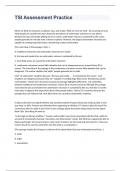  TSI Assessment Practice questions with correct answers