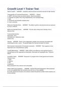 Crossfit Level 1 Trainer Test WITH COMPLETE ANSWER SOLUTIONS &lpar; 100&percnt; VERIFIED&rpar; 2023