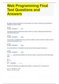Web Programming Final Test Questions and Answers