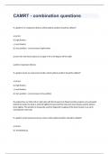 CAMRT - combination questions question well answered 2023