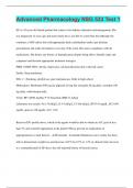 Advanced Pharmacology NSG 533 Test 1 &vert; 2023 &vert; Questions with 100&percnt; Correct Answers &vert; Updated & Verified &vert; 40 Pages