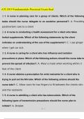ATI 2019 Fundamentals Proctored Exam final Q & A 