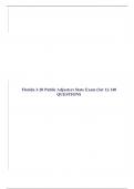 Florida 3-20 Public Adjusters State Exam &lpar;Set 1&rpar;&vert; 140 QUESTIONS