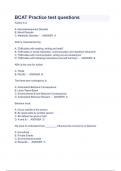 BCAT Practice test questions COMPLETE ANSWER SOLUTIONS 2023