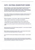 C475 - OA FINAL EXAM STUDY GUIDE&vert;UPDATED&VERIFIED&vert;100&percnt; SOLVED&vert;GUARANTEED SUCCESS