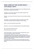 WGU CARE OF THE OLDER ADULT - C475 ADULT DPV1&vert;UPDATED&VERIFIED&vert;100&percnt;  SOLVED&vert;GUARANTEED SUCCESS