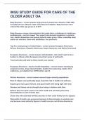 WGU STUDY GUIDE FOR CARE OF THE OLDER ADULT OA&vert;UPDATED&VERIFIED&vert;100&percnt;  SOLVED&vert;GUARANTEED SUCCESS