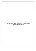 FL All Lines Claims Adjuster QUESTIONS AND ANSWERS RATED A