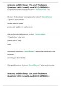 Anatomy and Physiology ISSA study final exam Questions 100&percnt; Correct &lpar;Latest 2023&rpar; GRADED A&plus;