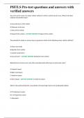 PHTLS Pre-test questions and answers with verified answers 