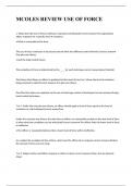 MCOLES REVIEWQUESTIONS WITH CORRECT ANSWERS&vert; USE OF FORCE