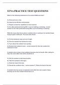 STNA PRACTICE TEST QUESTIONS&vert;UPDATED&VERIFIED&vert;100&percnt; SOLVED&vert;GUARANTEED SUCCESS