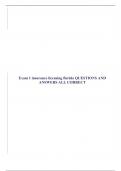 Exam 1 insurance licensing florida QUESTIONS AND ANSWERS ALL CORRECT