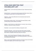STNA OHIO WRITTEN TEST VOCABULARY LIST&vert;UPDATED&VERIFIED&vert;100&percnt; SOLVED&vert;GUARANTEED SUCCESS