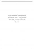 NR 507 Advanced Pathophysiology Study Guide Exam 1 Latest Version 2023 100% Complete