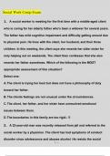 Social Work Comp Exam Questions and Answers Latest &lpar;2023 &sol; 2024&rpar; &lpar;Verified Answers&rpar;
