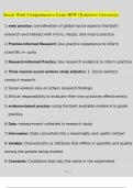 Social Work Comprehensive Exam BSW &lpar;Kutztown University&rpar; Questions and Answers Latest &lpar;2023 &sol; 2024&rpar; &lpar;Verified Answers&rpar;