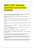 EMCC ATA 126 Exam Questions and Correct Answers 