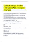 Bundle For EMCC Exam Questions and Correct Answers
