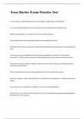 Texas Barber Exam Practice Test with correct answers