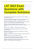 LAT 2023 Exam Questions with Complete Solutions 