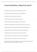 Greens Point Barber College Exit exam 2023 with 100&percnt; correct answers