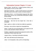 Information Systems Chapter 1-3 exam