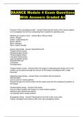 DAANCE Module 4 Exam Questions With Answers Graded A&plus;
