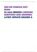 HESI RN COMPASS EXIT EXAM V2 2023 VERSION &lpar;VERIFIED  QUESTIONS AND ANSWERS&rpar; LATEST UPDATE GRADED A