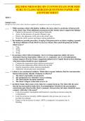 2022 HESI MED-SURG RN CUSTOM EXAM (FOR MED SURG II CLASS) MERGED QUESTIONS PAPER AND ANSWERS SHEET