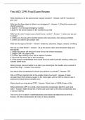 First AID&sol; CPR Final Exam Review