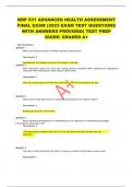 NRP 531 Advanced Health Assessment Final Exam (2021 Exam Test Questions with Answers Provided) Test Prep Guide/ GRADED A+