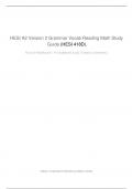 HESI A2 Version 2 Grammar Vocab Reading Math Study Guide (HESI 418D)