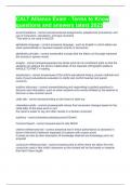 CALT Alliance Exam - Terms to Know questions and answers latest 2023