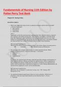 Fundamentals of Nursing 11th Edition by Potter Perry Test Bank &period;pdf