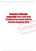 Benjamin Tallmadge  Leadership Case study with  Feedback from Expert with All  Sections Required 2023