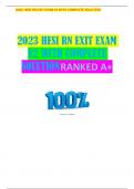 2023 HESI RN EXIT EXAM V2 WITH COMPLETE SOLUTION RANKED A&plus;
