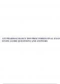 ATI PHARMACOLOGY 2019 PROCTORED FINAL EXAM STUDY GUIDE QUESTIONS AND ANSWERS&period;