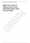 NRNP 6541 Week 6 Midterm Exam 2023 GENUINE EXAM (100% Correct PASS)