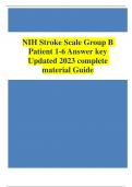 NIH Stroke Scale Group B Patient 1-6 Answer key Updated
