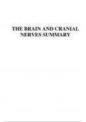 THE BRAIN AND CRANIAL NERVES SUMMARY