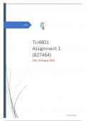 TLI4801 Assignment 1 (827464) Semester 2 - 2023