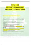 NURS 6630 PSYCHOPHARMACOLOGY MIDTERM EXAM TEST BANK Purple answers were marked incorrect. Red answers were marked correct.