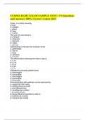 CCBMA BASIC EXAM SAMPLE TEST &vert; 174 Questions and Answers 100&percnt; Correct &vert; Latest 2023