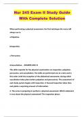 Nur 245 Exam II Study Guide With Complete Solution
