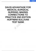 TEST BANK FOR DAVIS ADVANTAGE FOR  MEDICAL-SURGICAL  NURSING: MAKING  CONNECTIONS TO  PRACTICE 2ND EDITION  HOFFMAN SULLIVAN