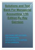 Solutions and Test Bank For Managerial Accounting 17th Edition By Ray Garrison&period;pdf