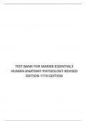 TEST BANK FOR MARIEB ESSENTIALS HUMAN ANATOMY PHYSIOLOGY REVISED EDITION 11TH EDITION