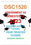 DSC1520 ASSIGNMENT 2 SEMESTER 2 2023